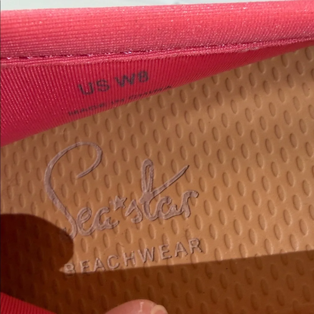 Sea Star Beachwear Shoes Espadrille Size 8 Pink Coral Color